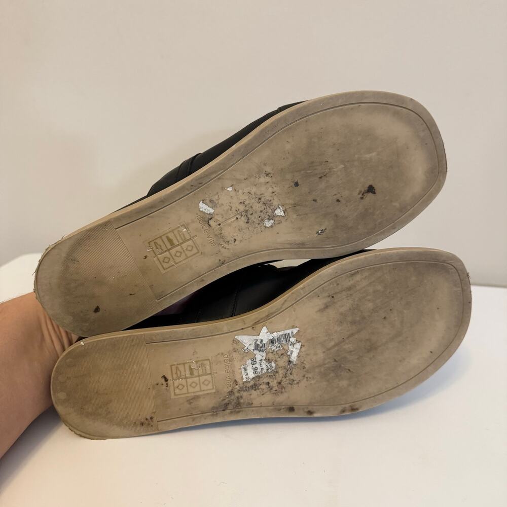 Dolce Vita Slip On Size 9.5 Black Streetwear Outdoor Everyday Casual Modern Edgy - Picture 7 of 8